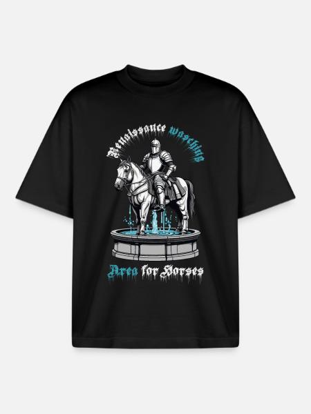 Horse wash - Boxy Heavyweight Unisex Organic T-Shirt by Stanley/Stella - black