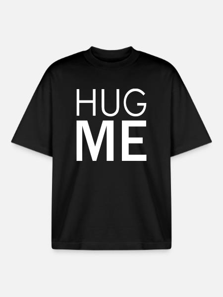 Hug Me (dark) - T-shirt unisexe boxy épais biologique Stanley/Stella - noir