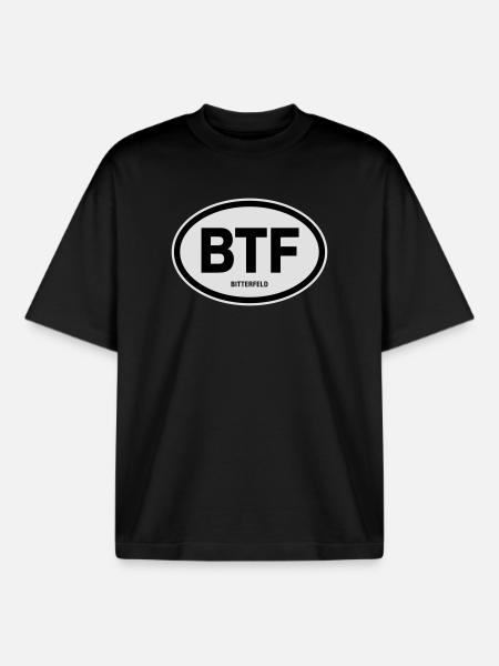 BTF Bitterfeld - Boxy Heavyweight Unisex Organic T-Shirt von Stanley/Stella - Schwarz