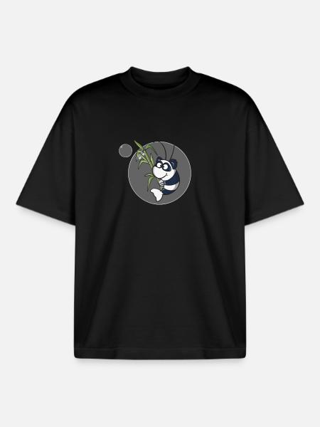 Panda Garnele - Boxy Heavyweight Unisex Organic T-Shirt von Stanley/Stella - Schwarz