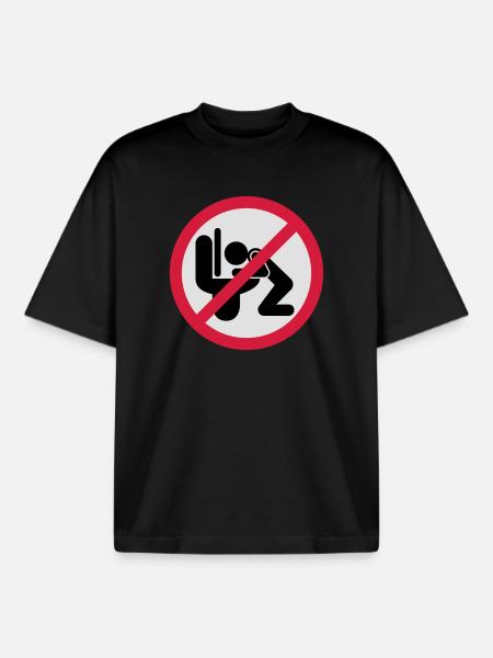 Kotzen verboten - Boxy Heavyweight Unisex Organic T-Shirt von Stanley/Stella - Schwarz