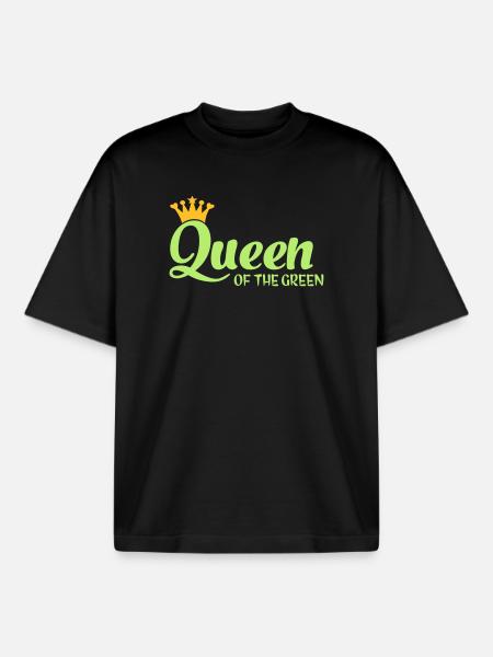 Queen of the Green - Boxy Heavyweight Unisex Organic T-Shirt by Stanley/Stella - black
