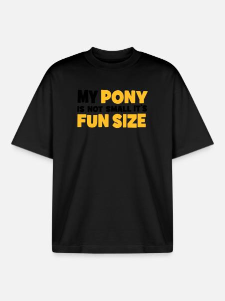 Pony - Boxy Heavyweight Unisex Organic T-Shirt von Stanley/Stella - Schwarz