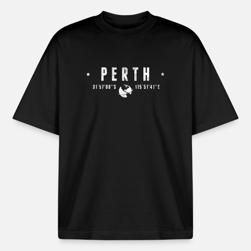 Perth - Heavyweight Boxy Unisex T-Shirt by Stanley/Stella - black