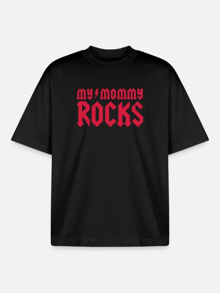 My mommy rocks - Boxy Heavyweight Unisex Organic T-Shirt by Stanley/Stella - black