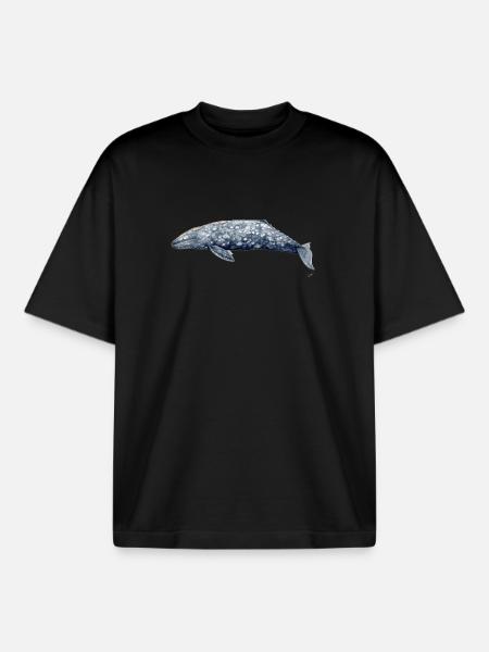 Grauwal - Baleine grise - Grauwal - Boxy Heavyweight Unisex Organic T-Shirt von Stanley/Stella - Schwarz