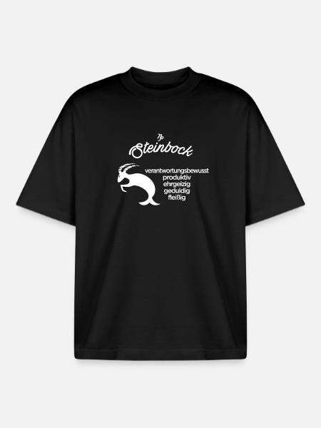 Sternzeichen Steinbock - Boxy Heavyweight Unisex Organic T-Shirt von Stanley/Stella - Schwarz