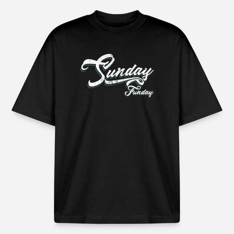 Script du dimanche Funday Néon - T-shirt unisexe boxy épais biologique Stanley/Stella - noir
