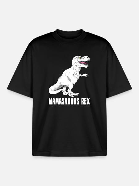 Mutter Dinosaurier - Mamasaurus Rex - Lustig - Boxy Heavyweight Unisex Organic T-Shirt von Stanley/Stella - Schwarz