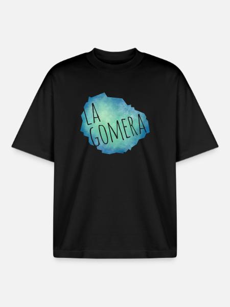 La Gomera - Boxy Heavyweight Unisex Organic T-Shirt von Stanley/Stella - Schwarz