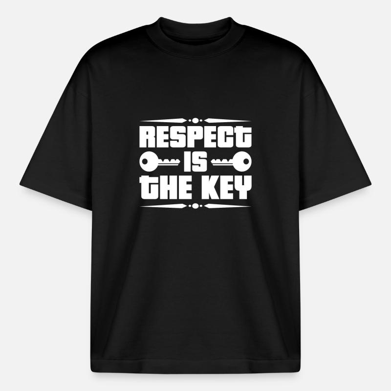 Respect Acceptance Tolerance Recognition Validity - Boxy Heavyweight Unisex Organic T-Shirt by Stanley/Stella - black