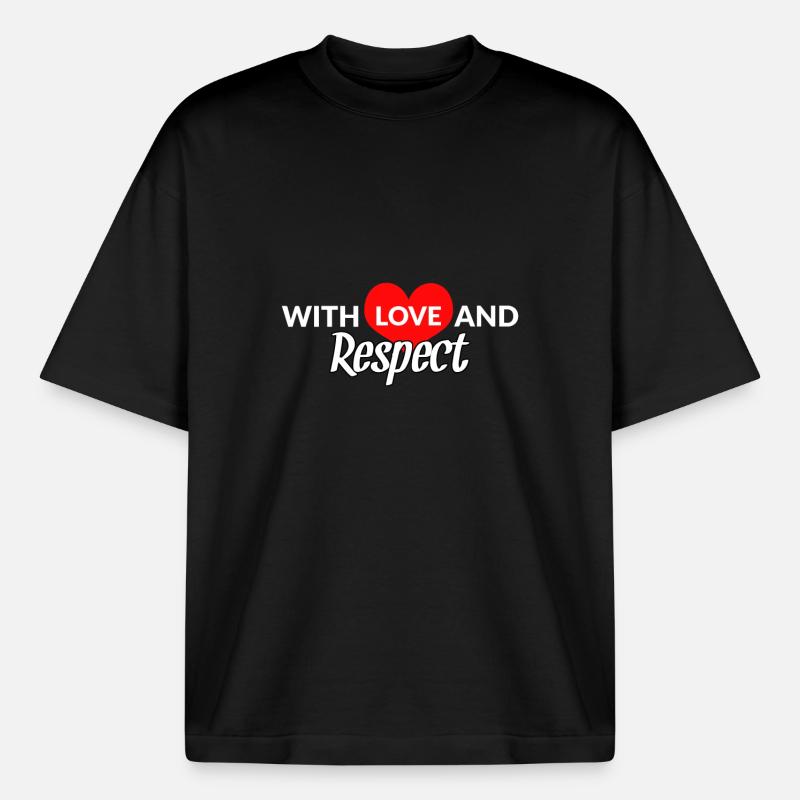 Respect Acceptance Tolerance Recognition Validity - Boxy Heavyweight Unisex Organic T-Shirt by Stanley/Stella - black