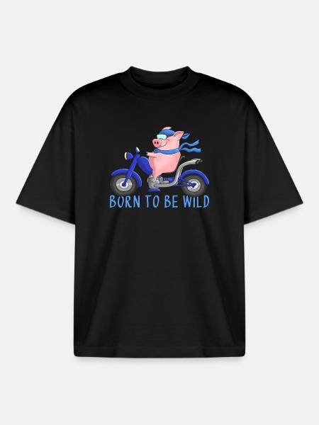 Ulkiger Motorradfahrer - Boxy Heavyweight Unisex Organic T-Shirt von Stanley/Stella - Schwarz