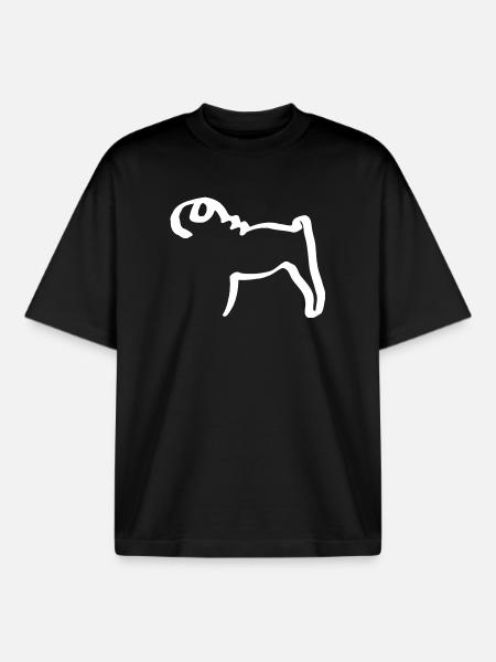 Lignes mops - T-shirt unisexe boxy épais biologique Stanley/Stella - noir