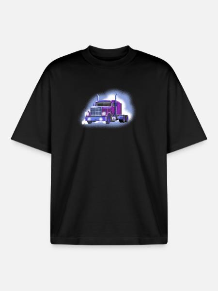 truck - Boxy Heavyweight Unisex Organic T-Shirt by Stanley/Stella - black