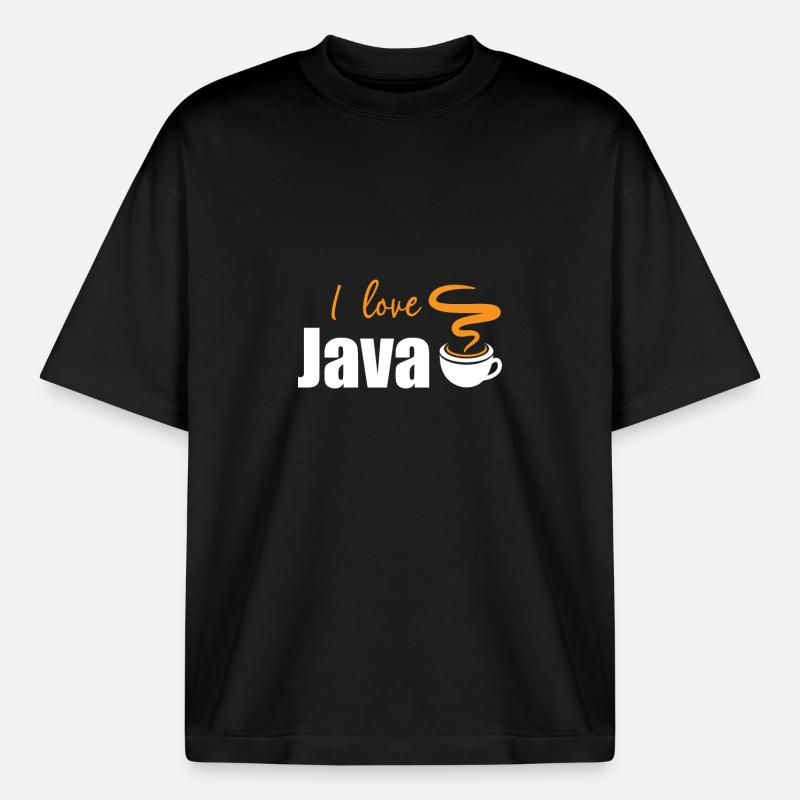 Ich liebe Java - Boxy Heavyweight Unisex Organic T-Shirt von Stanley/Stella - Schwarz