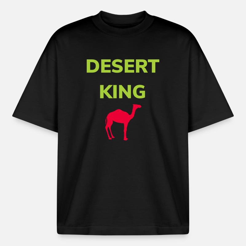 Kamel Wüste Marokko Kamel - Boxy Heavyweight Unisex Organic T-Shirt von Stanley/Stella - Schwarz