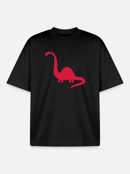 dino - T-shirt unisexe boxy épais biologique Stanley/Stella - noir