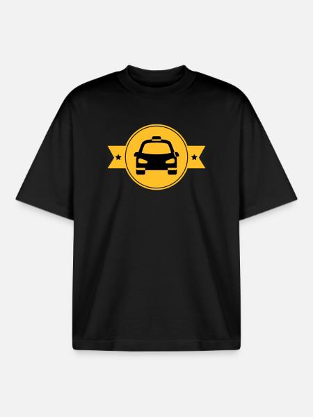 Taxi - Boxy Heavyweight Unisex Organic T-Shirt by Stanley/Stella - black