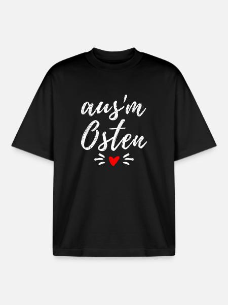 Osten - Ossi - Ost Deutschland - Mauerfall - Boxy Heavyweight Unisex Organic T-Shirt von Stanley/Stella - Schwarz