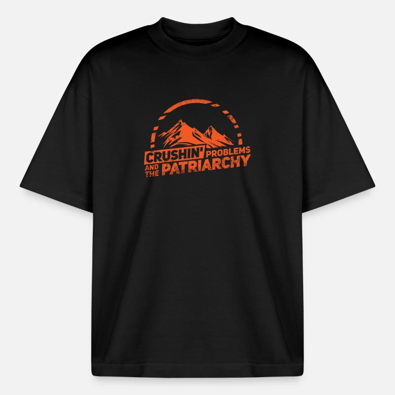 Geschenk Kletterer Boulderer klettern - Boxy Heavyweight Unisex Organic T-Shirt von Stanley/Stella - Schwarz