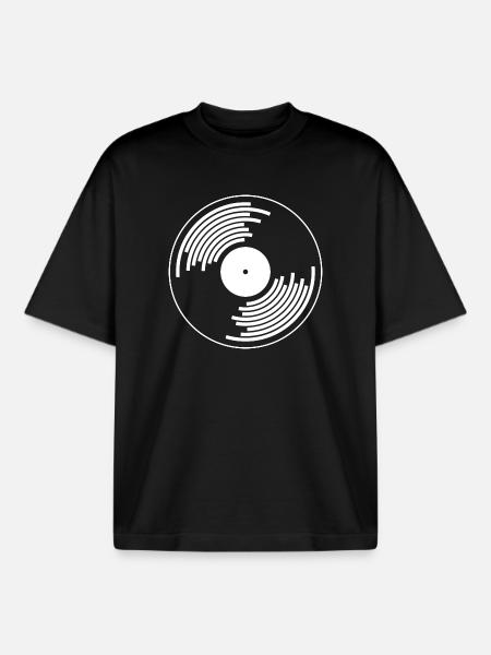 vinyl plader vinyl plade hip hop tape dj deejay - Stanley/Stella unisex boxy heavyweight T-shirt økologisk - sort