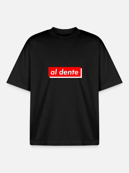 al dente - Boxy Heavyweight Unisex Organic T-Shirt von Stanley/Stella - Schwarz