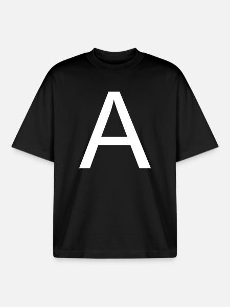 Letter a - Boxy Heavyweight Unisex Organic T-Shirt by Stanley/Stella - black