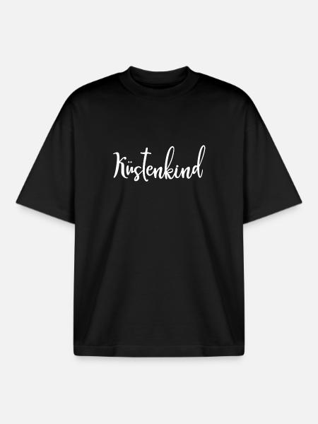 Küstenkind - Boxy Heavyweight Unisex Organic T-Shirt von Stanley/Stella - Schwarz