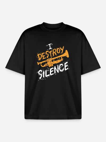 Trompete Trompeter - Boxy Heavyweight Unisex Organic T-Shirt von Stanley/Stella - Schwarz