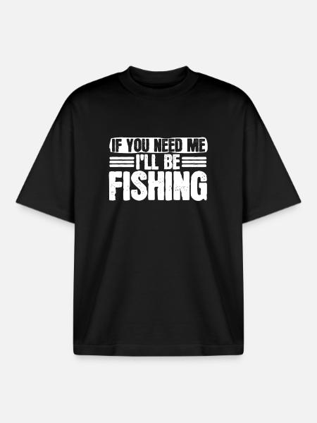 Pêcheur à la pêche - T-shirt unisexe boxy épais biologique Stanley/Stella - noir
