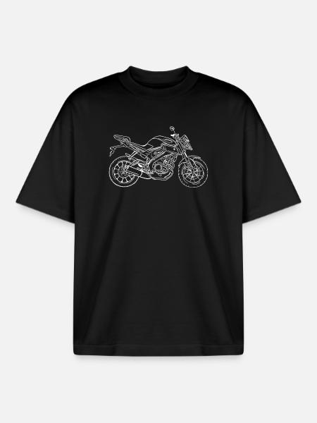 MT 125 super motorcycle - Boxy Heavyweight Unisex Organic T-Shirt by Stanley/Stella - black