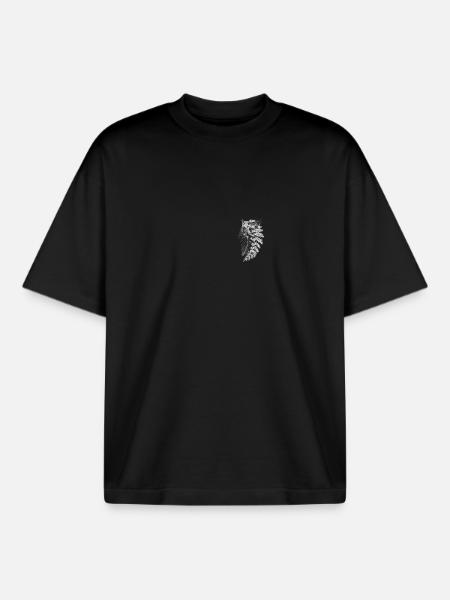 ellie,Joel,Fireflies,Scars,Wolves,The last of - Boxy Heavyweight Unisex Organic T-Shirt by Stanley/Stella - black