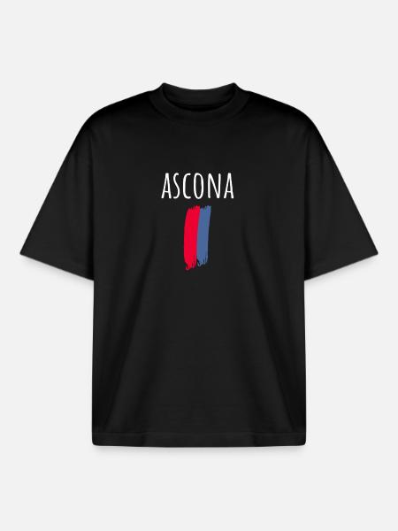 Ascona T-Shirt Souvenir - Boxy Heavyweight Unisex Organic T-Shirt von Stanley/Stella - Schwarz