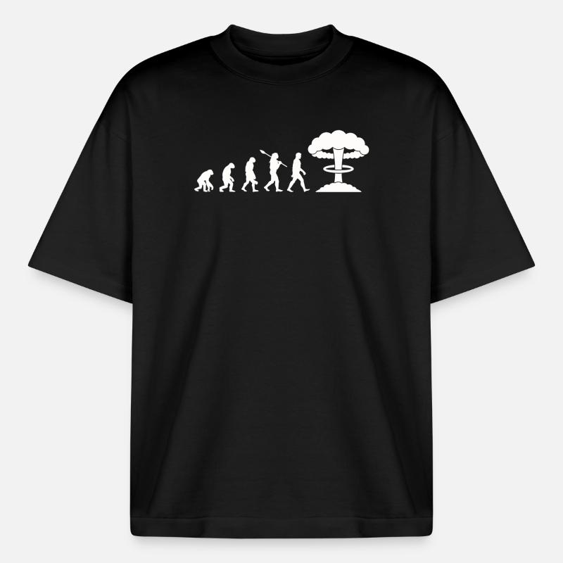 Evolution Nuclear Bomb - Boxy Heavyweight Unisex Organic T-Shirt by Stanley/Stella - black