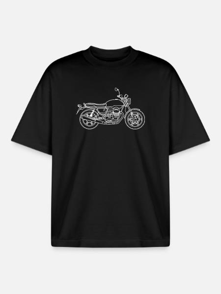 Moto Guzzi v7 III Milan - T-shirt unisexe boxy épais biologique Stanley/Stella - noir