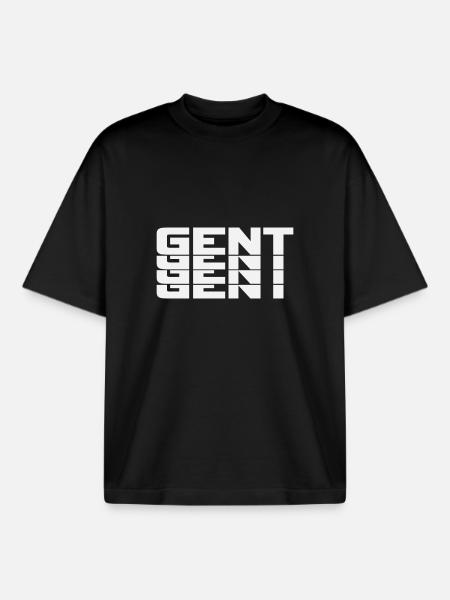 Ghent Belgium - Boxy Heavyweight Unisex Organic T-Shirt by Stanley/Stella - black