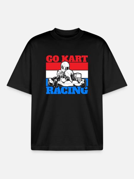 Go Kart Go Cart Racing - Stanley/Stella unisex boxy heavyweight T-shirt økologisk - sort