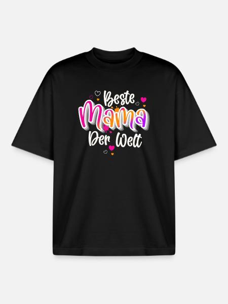 Beste Mama Der Welt - Boxy Heavyweight Unisex Organic T-Shirt von Stanley/Stella - Schwarz