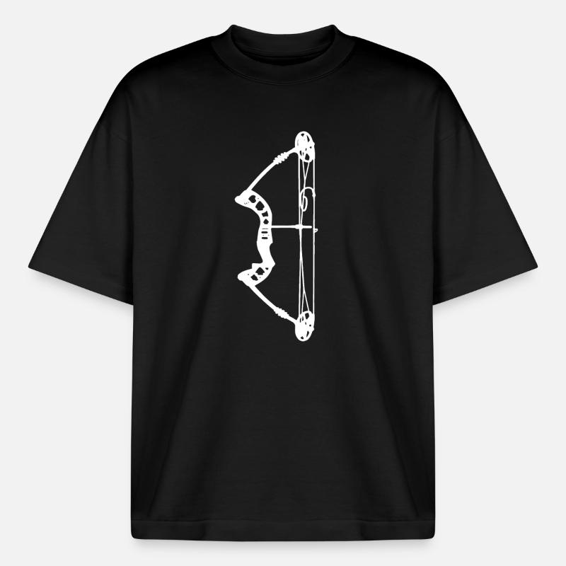 Bogenschießen Bogenjäger Bogenjagd - Boxy Heavyweight Unisex Organic T-Shirt von Stanley/Stella - Schwarz