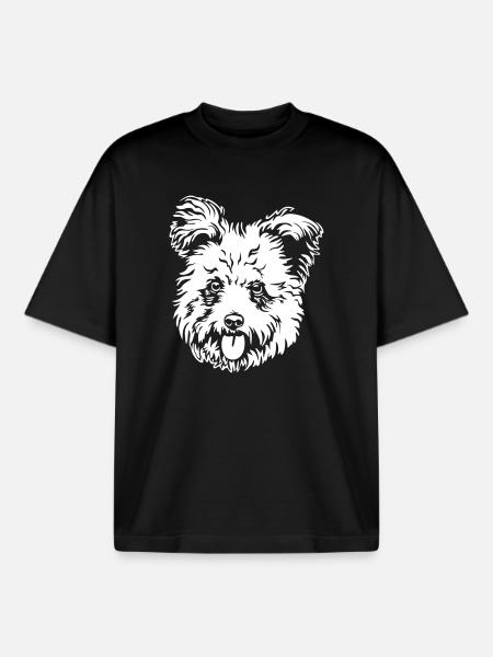Pumi Kopf "Black Edition" - Boxy Heavyweight Unisex Organic T-Shirt von Stanley/Stella - Schwarz