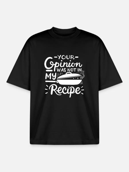 Koch Rezept Kochen - Boxy Heavyweight Unisex Organic T-Shirt von Stanley/Stella - Schwarz