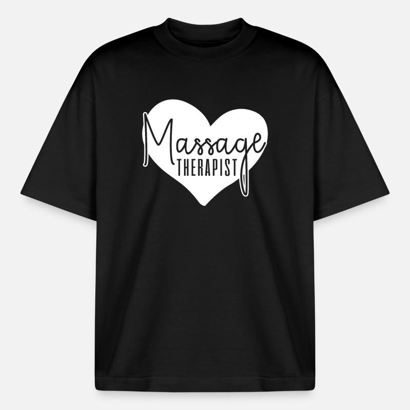 Massagetherapeut Massagetherapie - Boxy Heavyweight Unisex Organic T-Shirt von Stanley/Stella - Schwarz