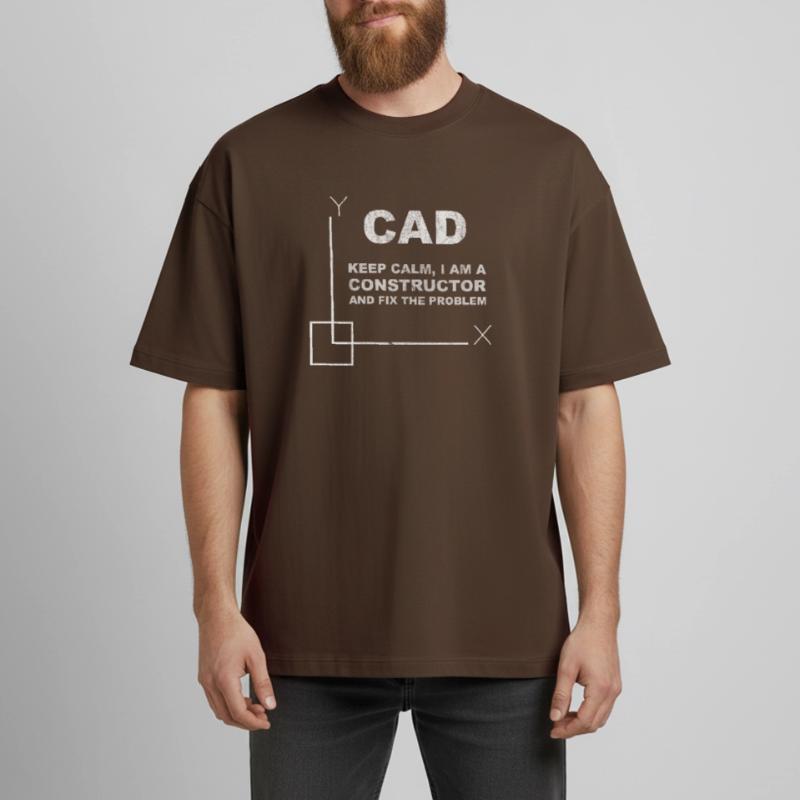 CAD Keep Calm Constructor Engineering Boxy Heavyweight Unisex Organic T-Shirt von Stanley/Stella