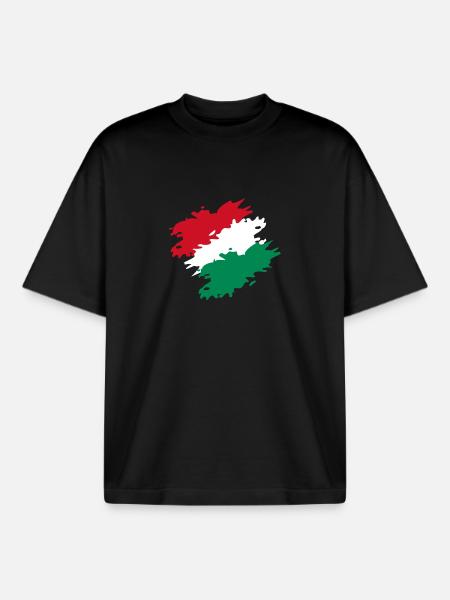 Hungary - Boxy Heavyweight Unisex Organic T-Shirt by Stanley/Stella - black