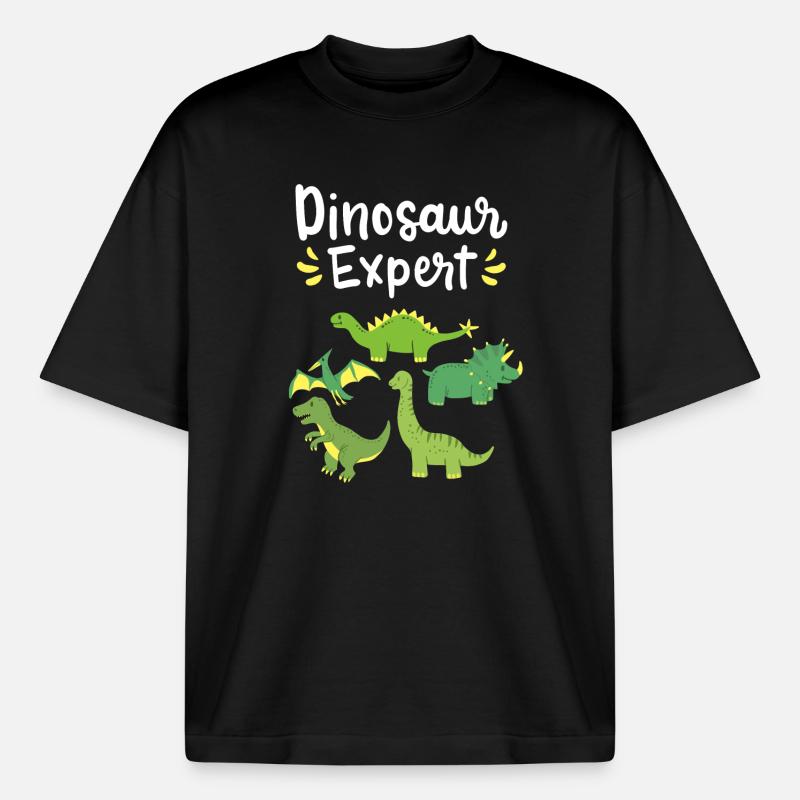 Paleontologist Dinosaurs - Heavyweight Boxy Unisex T-Shirt by Stanley/Stella - black