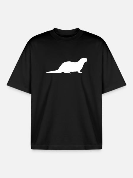 Otter - Boxy Heavyweight Unisex Organic T-Shirt von Stanley/Stella - Schwarz