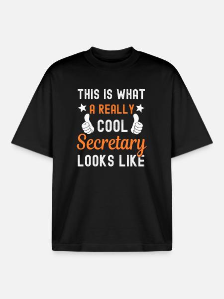 Secretary Secretary - Boxy Heavyweight Unisex Organic T-Shirt by Stanley/Stella - black