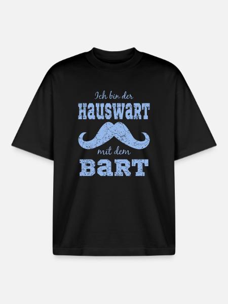 Lustiges Bart Motiv - Boxy Heavyweight Unisex Organic T-Shirt von Stanley/Stella - Schwarz