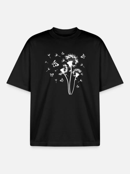 Pusteblume - T-shirt unisexe boxy épais biologique Stanley/Stella - noir